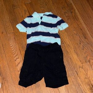 The Children's Place Blue and Black Kids Matching Set